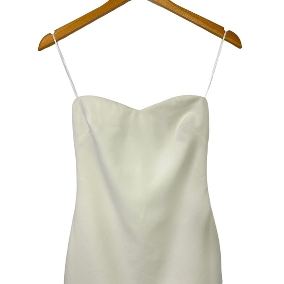 Likely Womens Laurens Strapless Bodycon Dress Sz 0 White Sweetheart Neckline - Picture 3 of 14